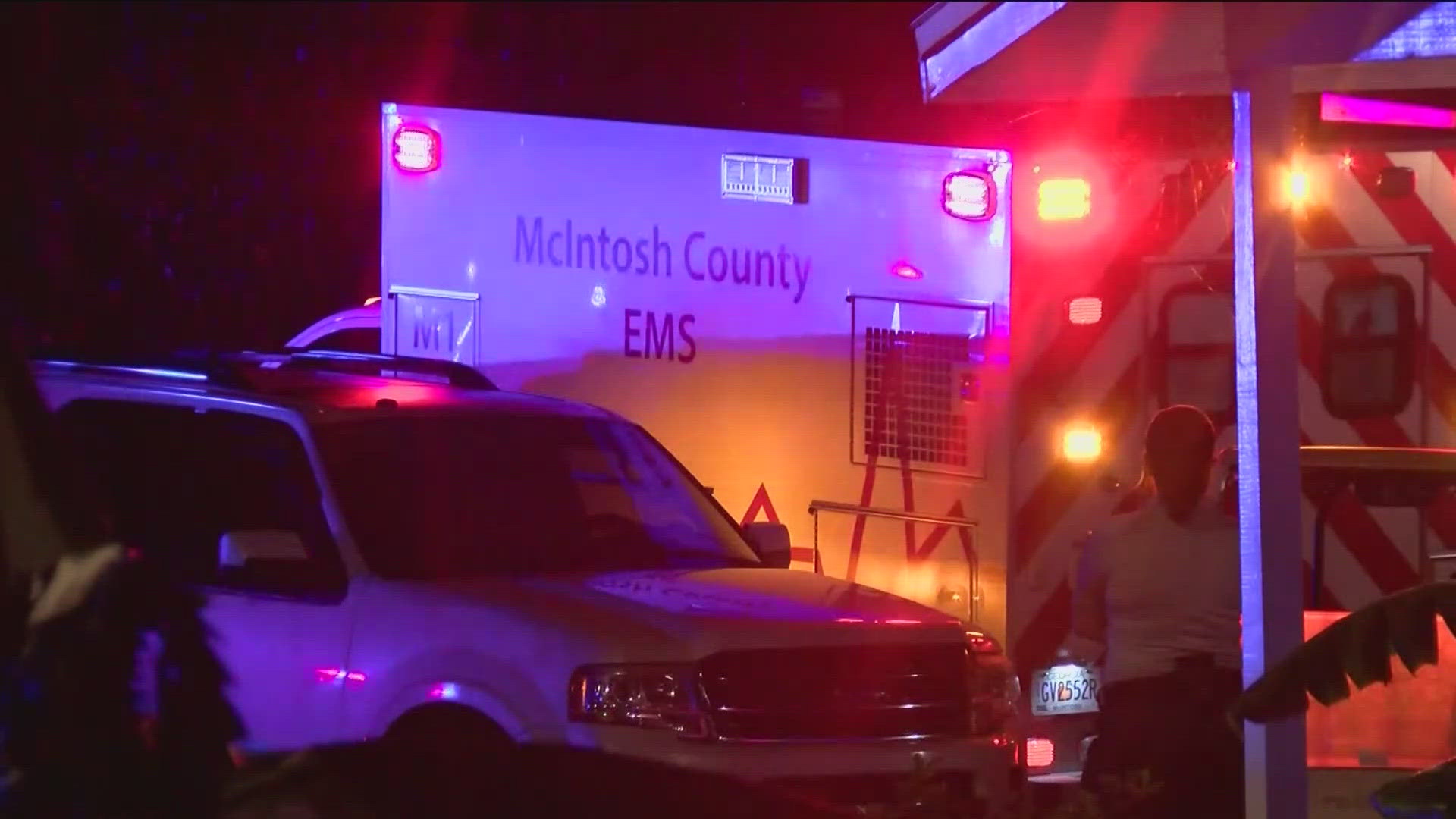 A gangway at the dock collapsed and sent people plunging into the water.