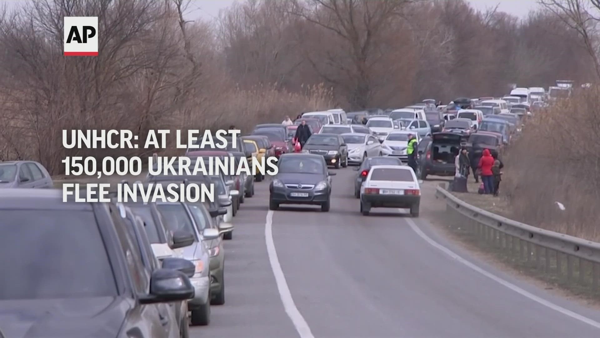 Source: The Associated Press. The Russian war in Ukraine is beginning to cause a humanitarian crisis according to officials.