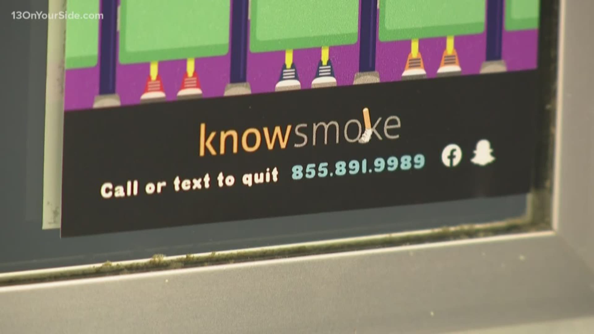 1,000 anti-vaping signs from the KnowSmoke Coalition being placed in all middle and high school restrooms in Muskegon County.