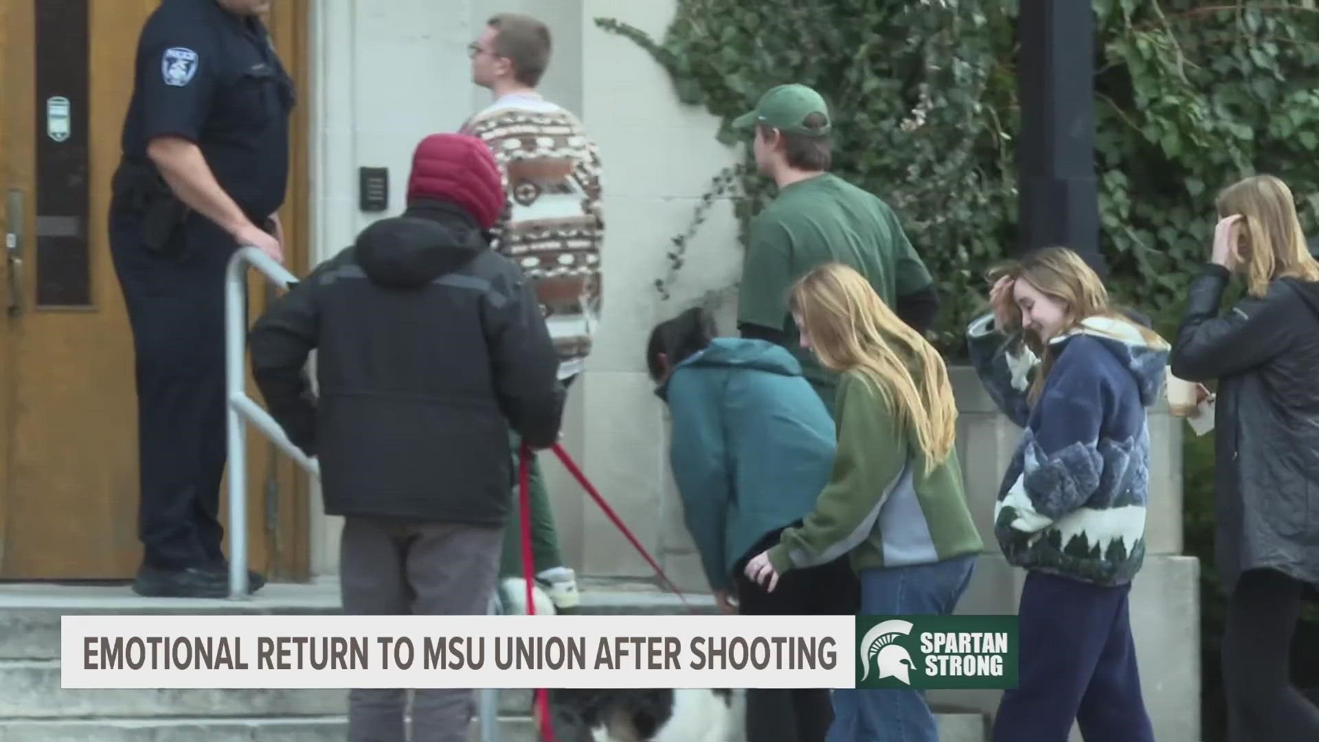 Today, students were allowed back in the MSU Union to get their belongings alongside FBI agents and mental health professionals.