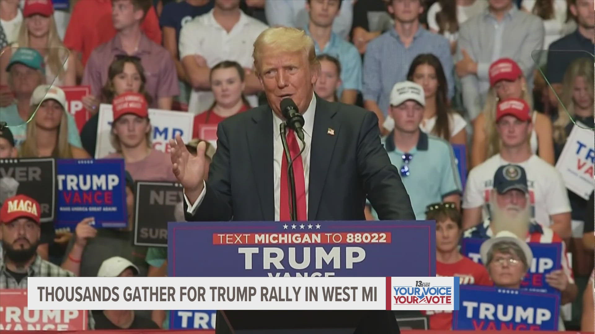 The joint rally with Ohio Sen. JD Vance on Saturday is the first for the pair since they became the GOP’s nominees at the RNC in Milwaukee.