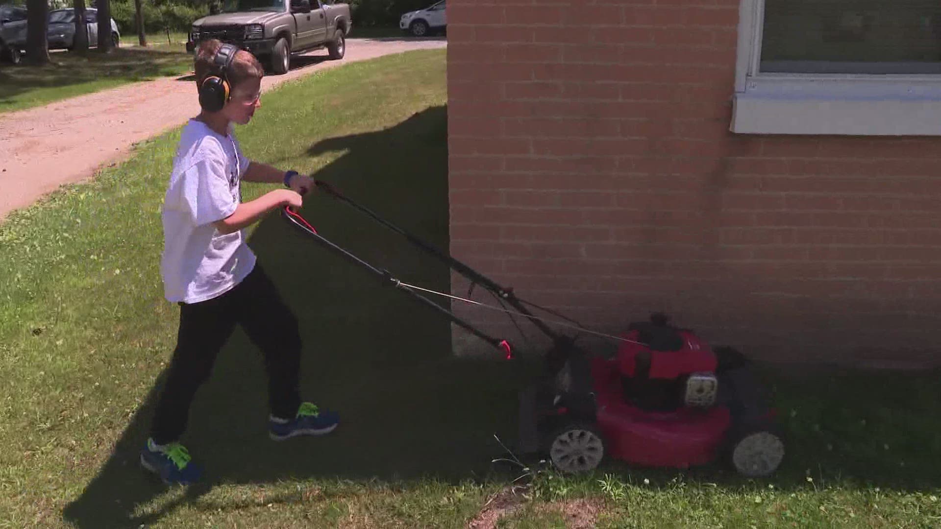 JR Achterhoff has embarked on quite the summer side-gig. He's accepted the challenge offered by a nationwide nonprofit organization to mow 50 lawns this summer.