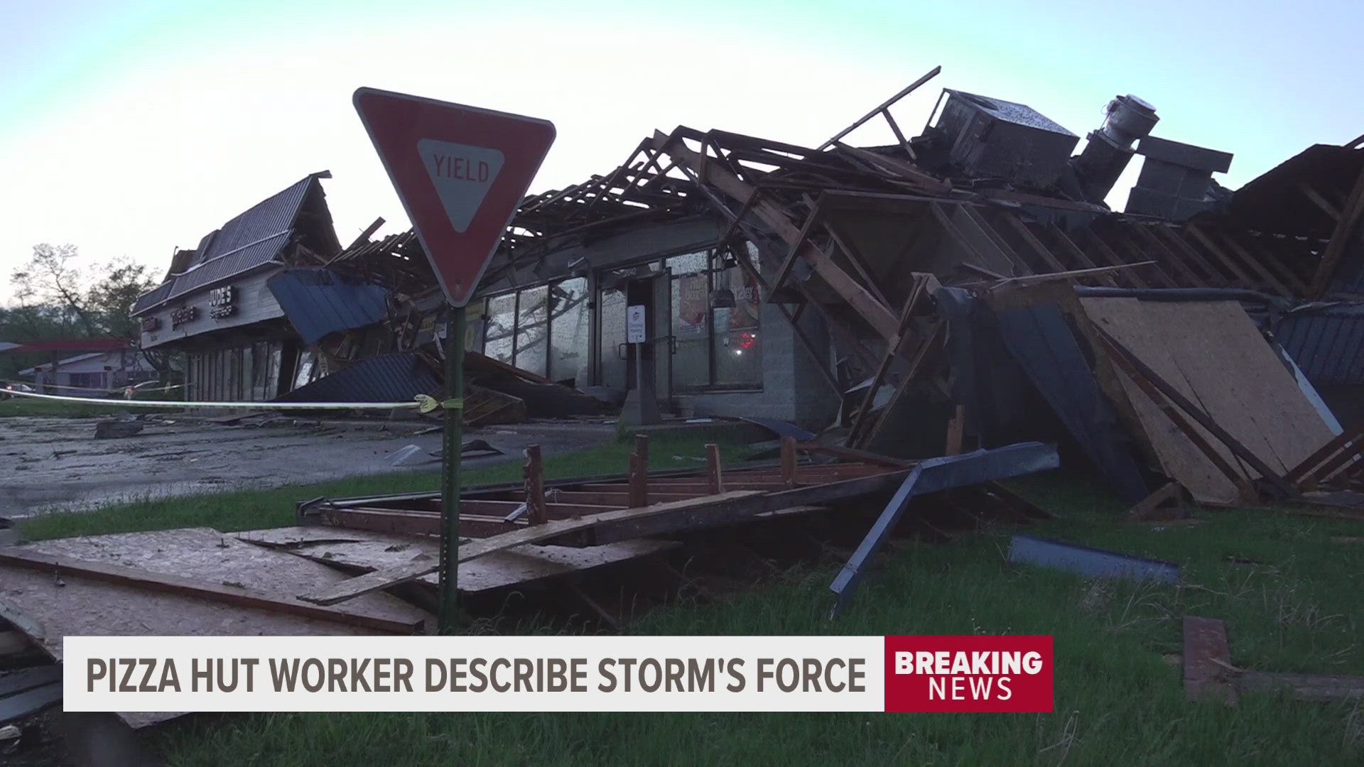 Portage Pizza Hut torn apart by tornado