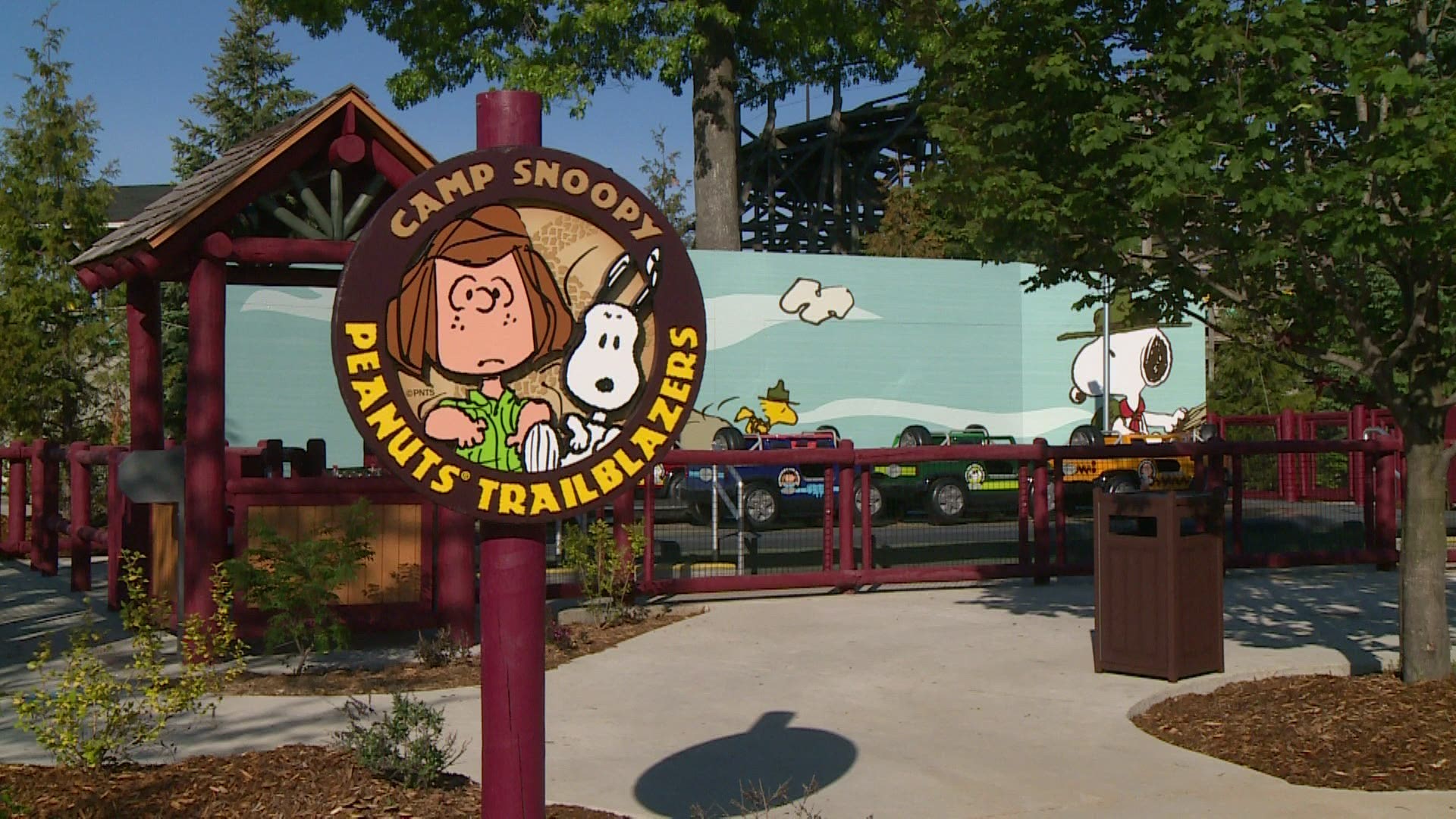 The opening of Camp Snoopy was delayed by one year because of the pandemic but now the amusement park is ready to welcome back guests.