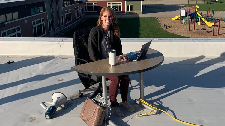 'SO PROUD' | Hudsonville principal rewards students by spending a day on the roof