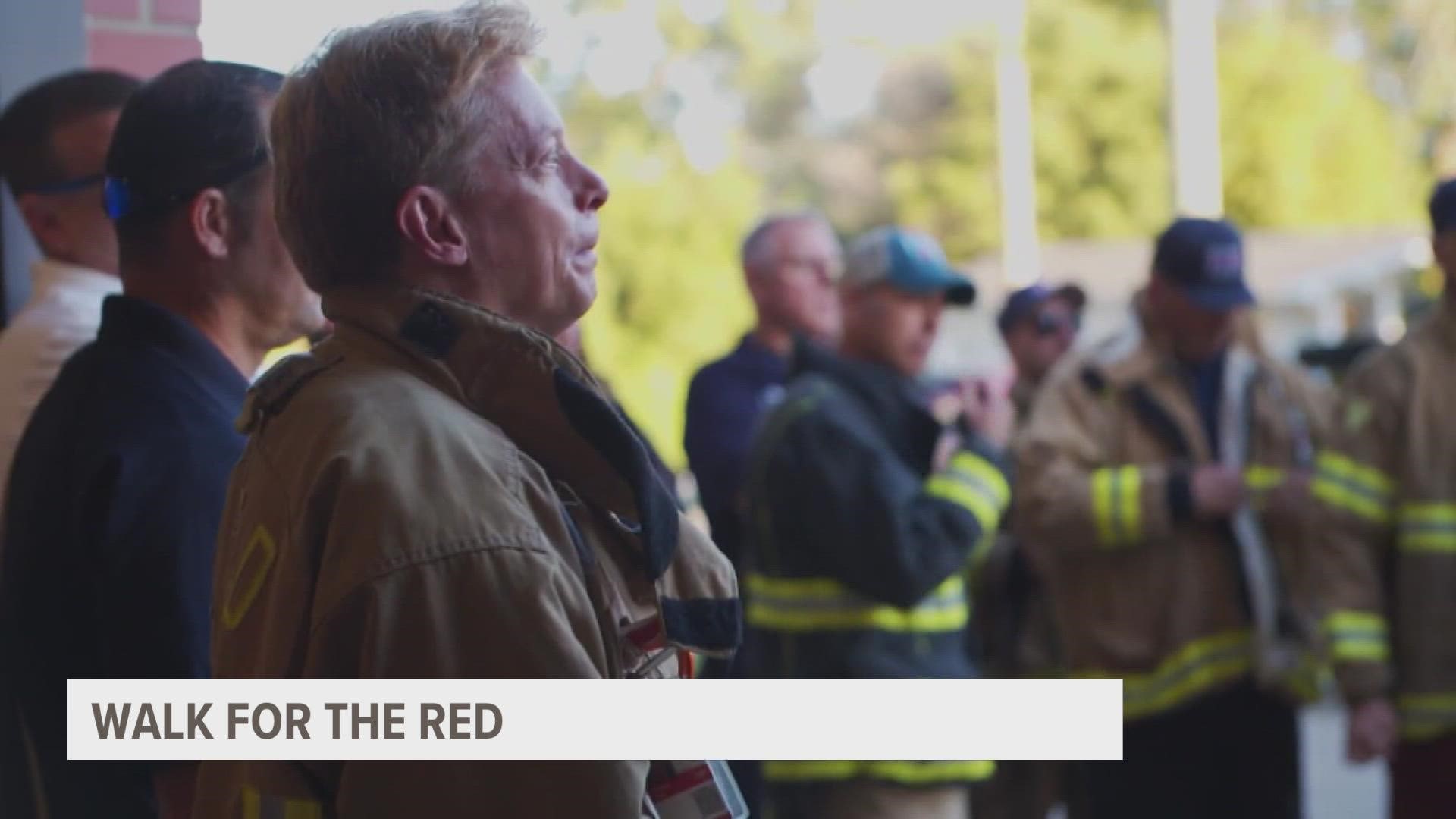 Walk for the Red began in 2019, when cancer was listed as the number one killer among firefighters. All proceeds from the walk go to firefighters and their families.