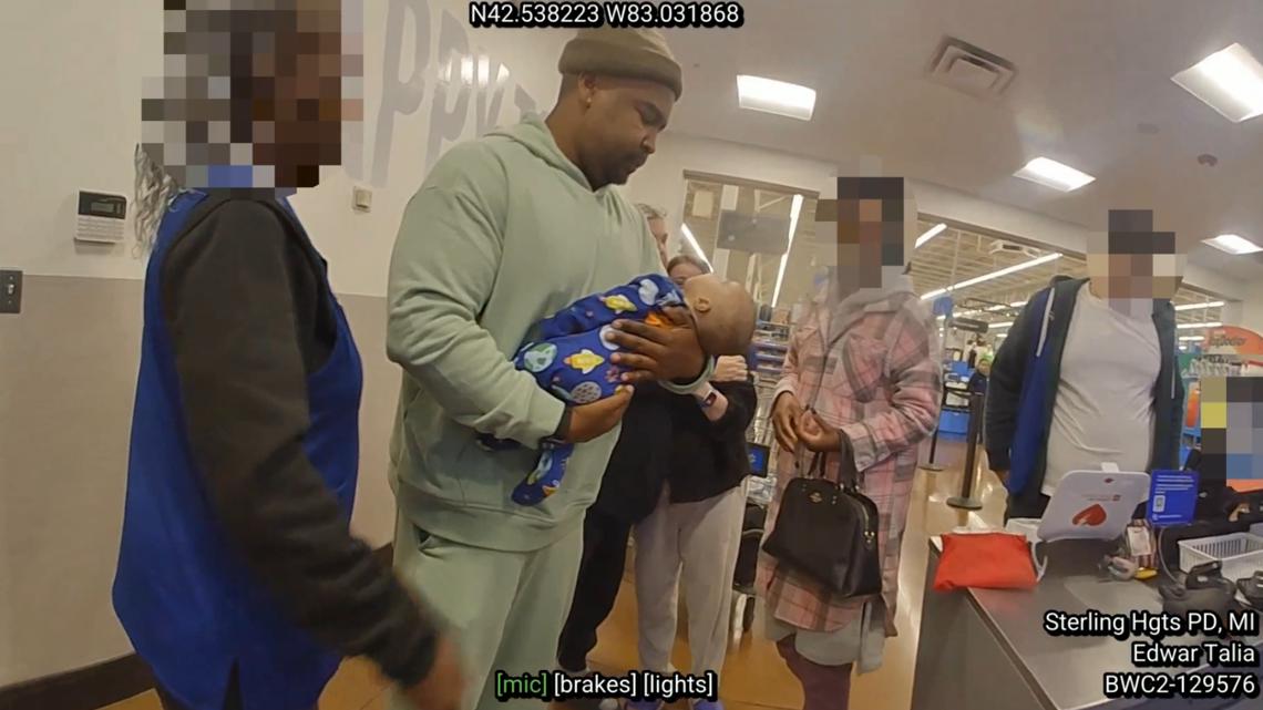 Bodycam video shows the moments a police officer saved an infant's life at a Metro-Detroit Walmart