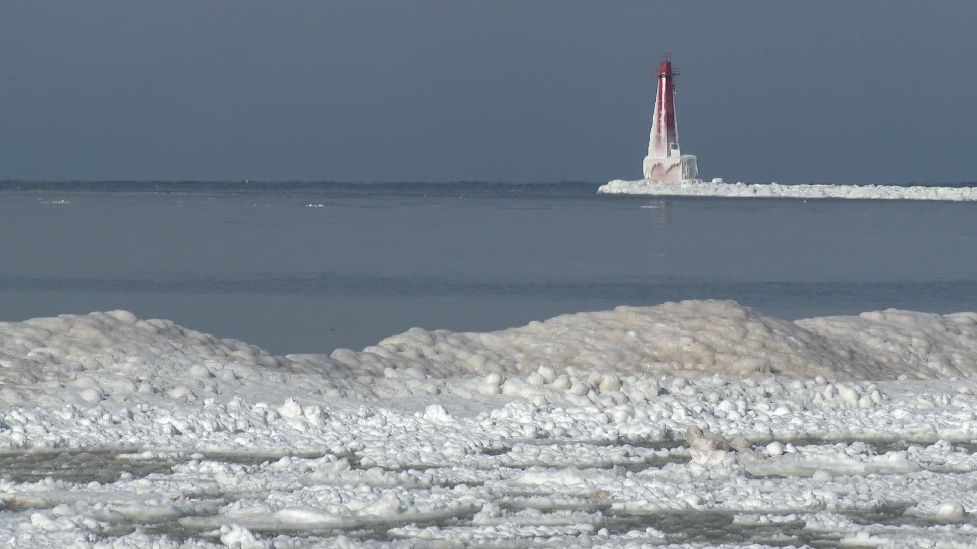 While it may be tempting to go onto shelf ice along the shore of Lake Michigan, it can be very dangerous.