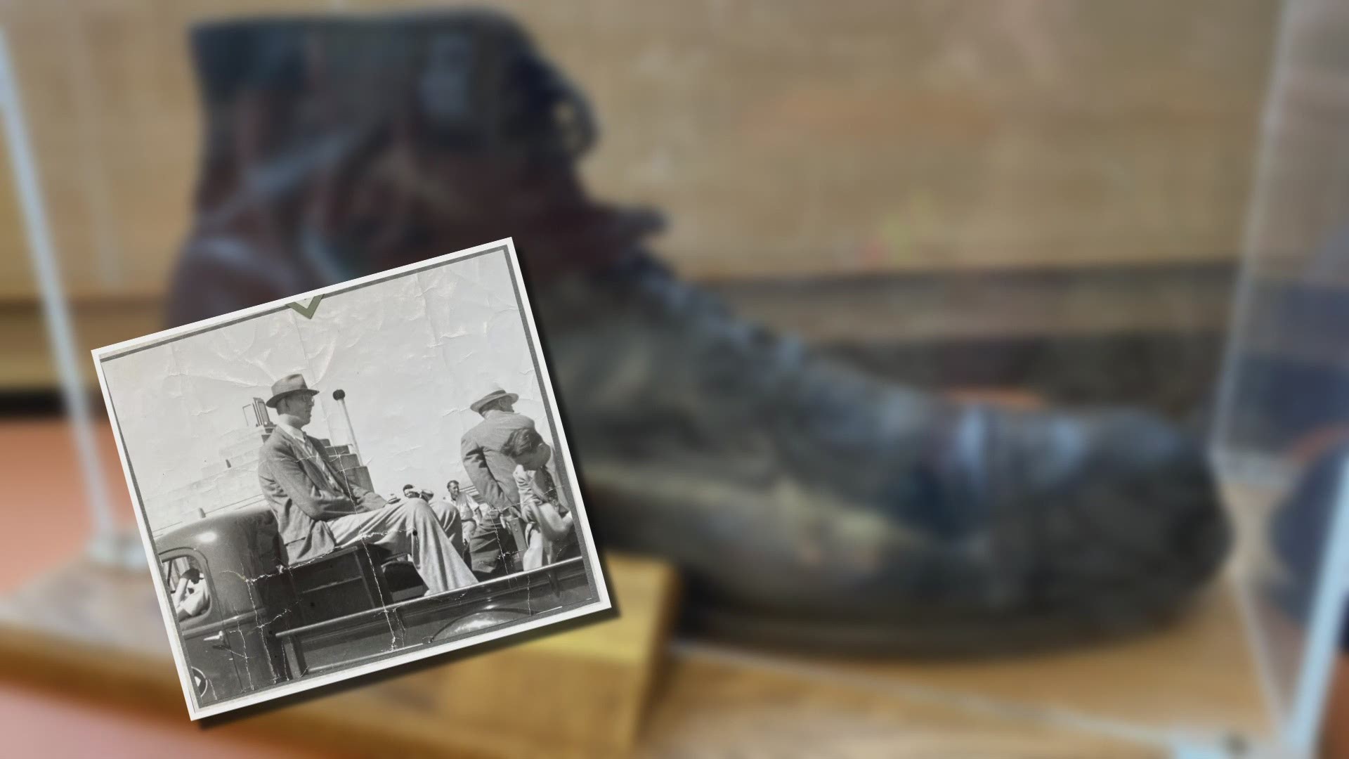 Robert Wadlow stood one inch shy of 9-feet tall at the time of his death in Manistee, Mi. on July 15, 1940. Snyder's Shoes has a 'Wadlow shrine' on display, daily.